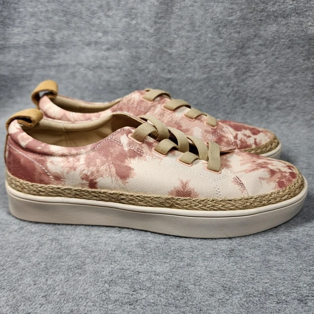 Spenco Shoes Womens 9 Pink Tie Dye Slip On‎ Comfort Espadrille Sneakers
